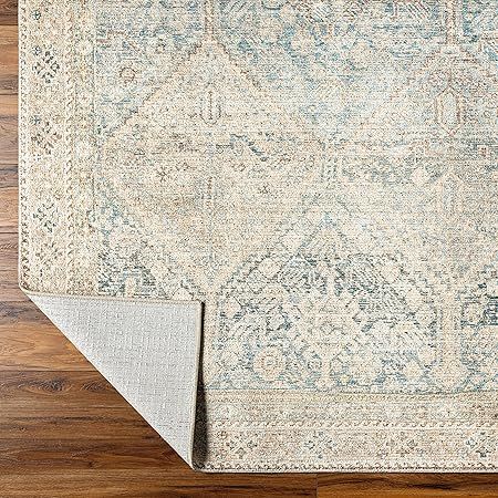 SURYA Becki Owens x Marlene Area Rug, 6'7" x 9', Light Green/Beige | Amazon (US)