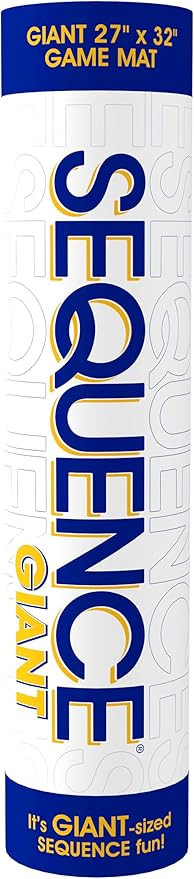 Jax Giant (aka Jumbo) SEQUENCE Game - Tube Edition with Cushioned Mat (27" x 32") Cards and Chips... | Amazon (US)