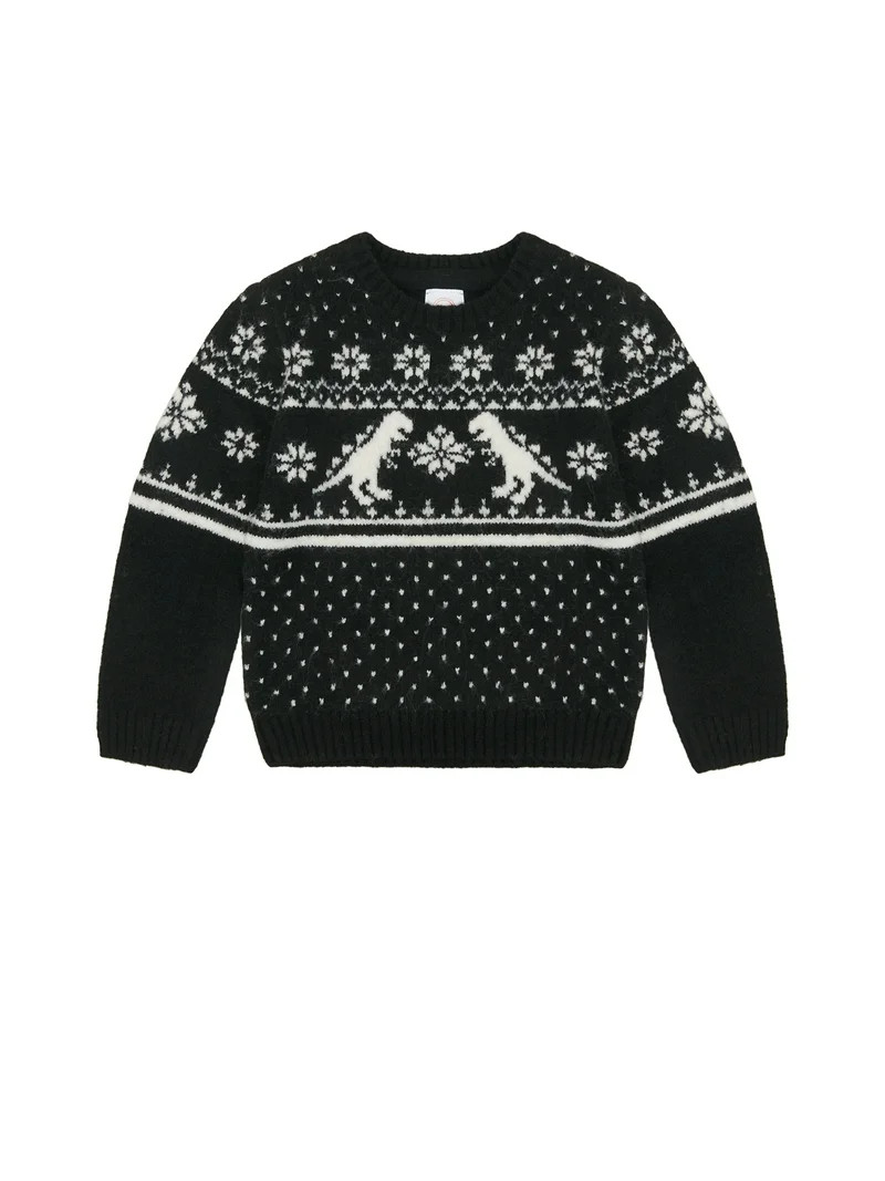Wonder Nation Toddler Boys Holiday Fair Isle Sweater, Sizes 12M-5T | Walmart (US)