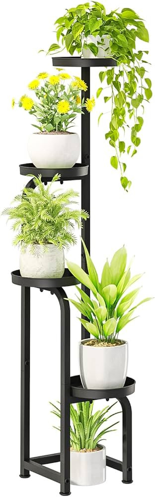 Bamworld Tall Plant Stand Indoor Outdoor, Corner Metal Flower Pot Stands for Multiple Plants, 4 T... | Amazon (US)