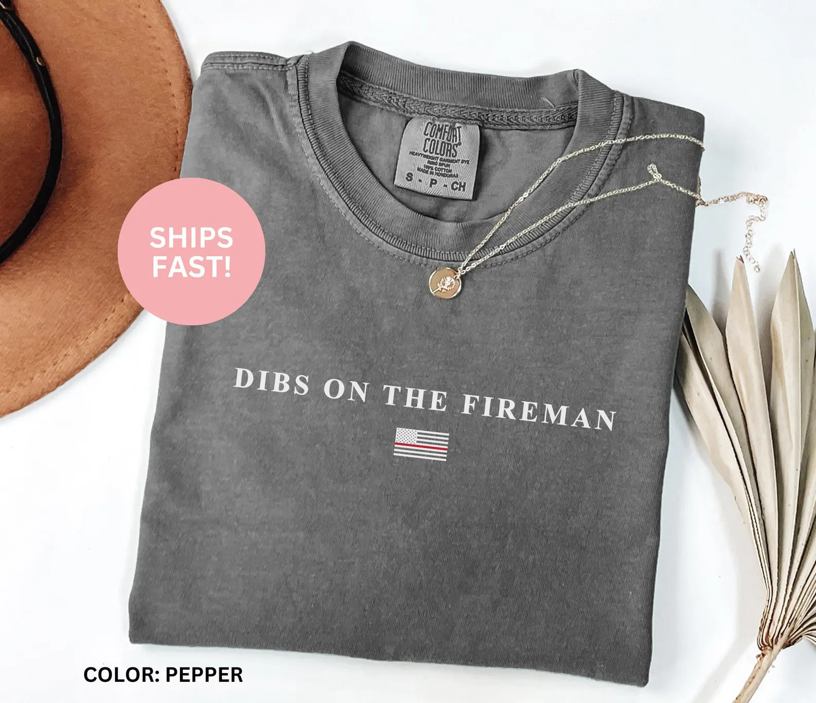 Dibs on the Fireman Shirt, Comfort Colors Firefighter Wife Shirt, Gift for Fireman Wife, Fireman ... | Etsy (US)