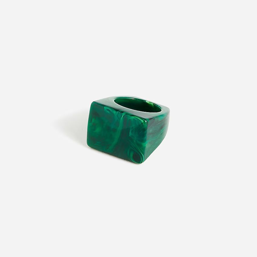 Made-in-Italy square face ring | J.Crew US
