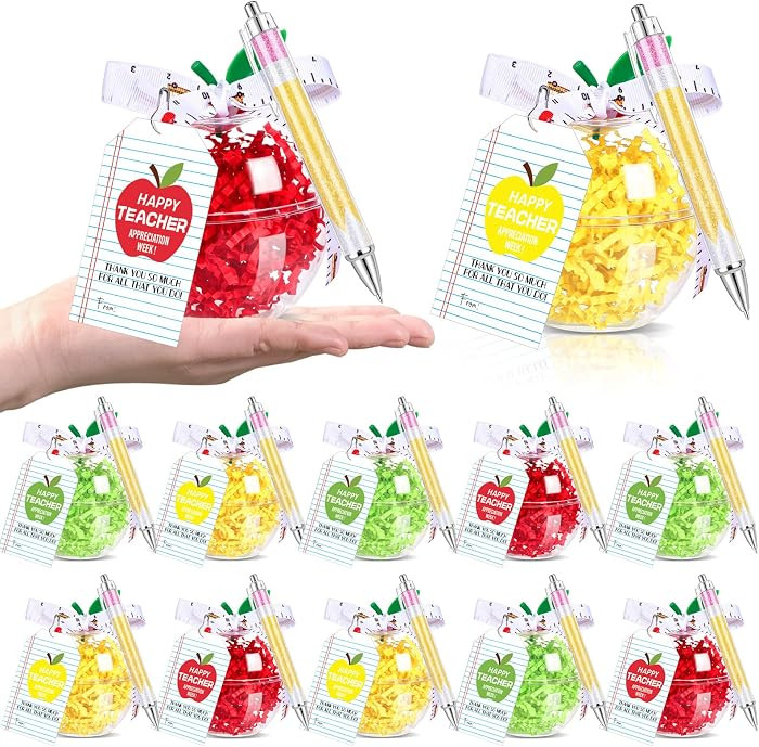Large Clear Apple Container, Teacher Appreciation Gifts, First Day Of School, Teacher Birthday Gi... | Amazon (US)