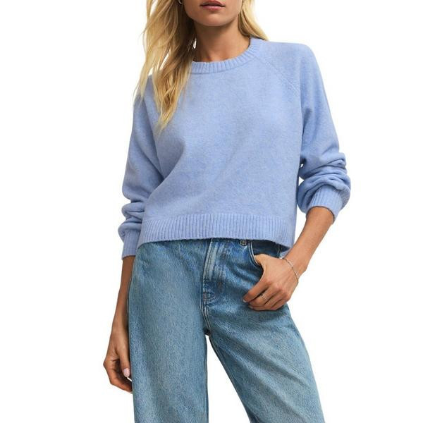 Women's Z Supply Pullover Sweater Coming Up XSmall Blue Light | Scheels Sports