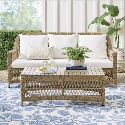 Palmetto Wicker Outdoor Coffee Table | Grandin Road | Grandin Road