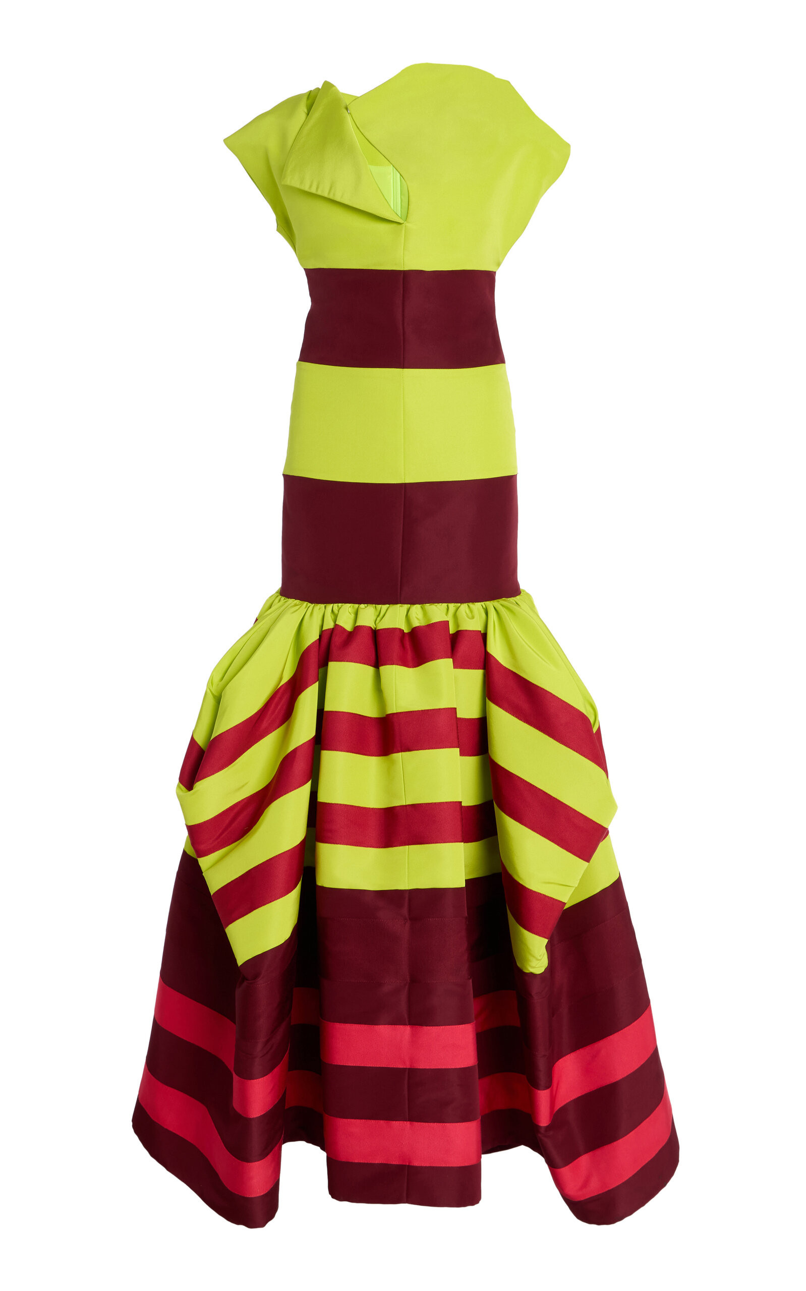 Christopher John Rogers - Colorblocked Silk Umbrella Gown - Multi - US 4 - Moda Operandi | Moda Operandi (Global)