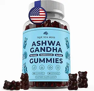 TrueSeaMoss Sea Moss Gummies with Ashwagandha, Burdock Root & Bladderwrack – for Adults & Kids ... | Amazon (US)