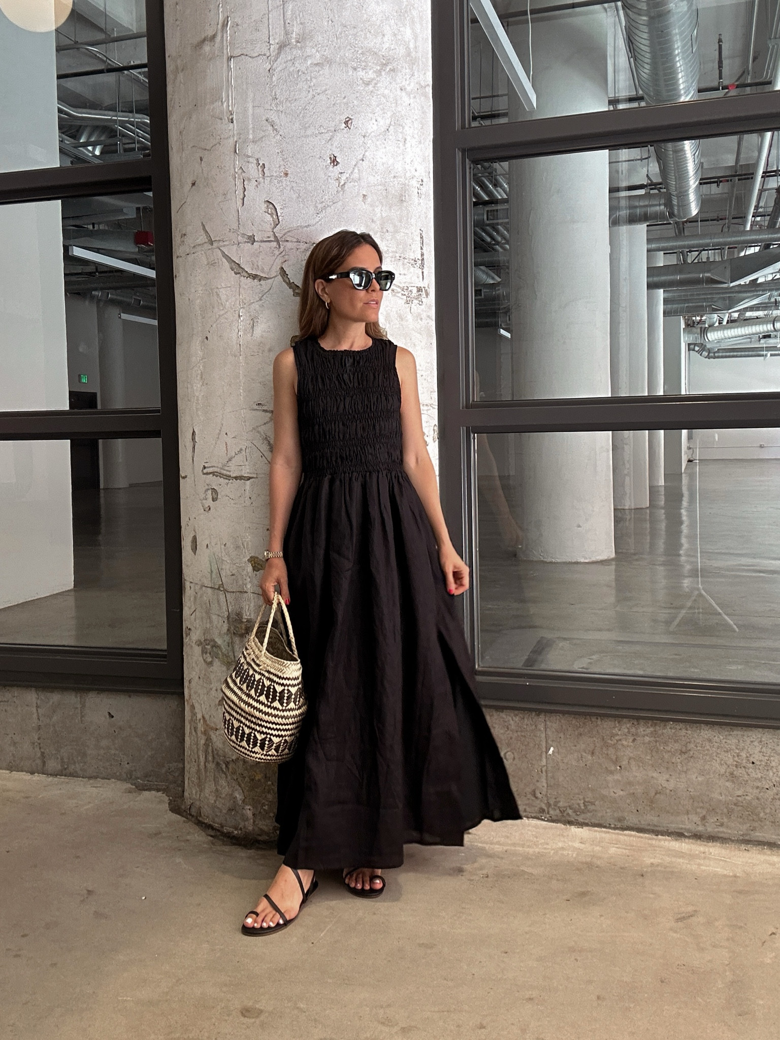 Chic summer outfit, summer maxi dress, minimal sandals, basket bag. 

#LTKStyleTip #LTKFindsUnder100 #LTKSeasonal