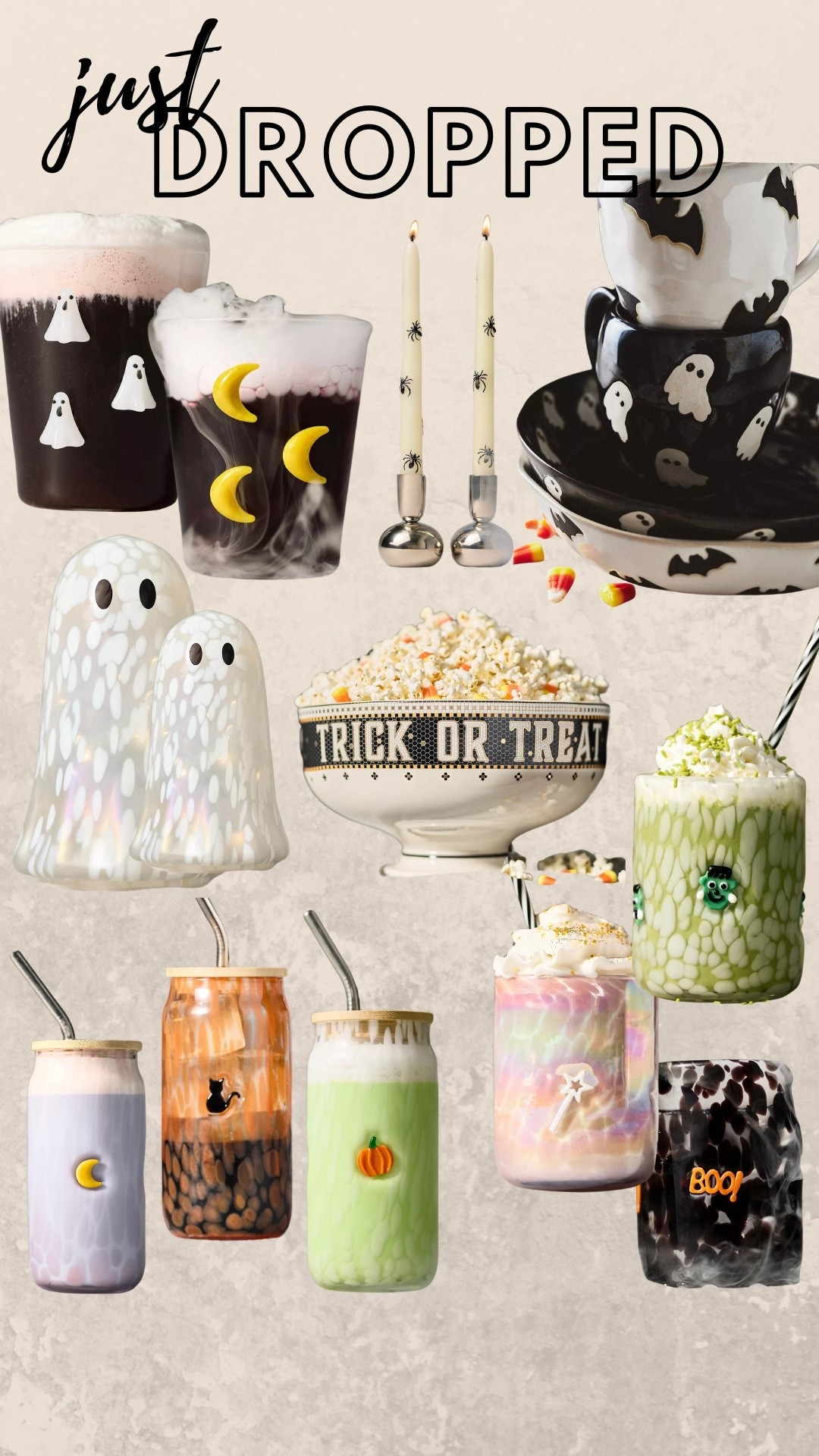 New Halloween drops at Anthropologie!! So good! Halloween icon glasses, Halloween decor - new Halloween home decor - Halloween candles - Halloween - ghost - pumpkins 

#LTKHome #LTKFindsUnder100 #LTKSeasonal