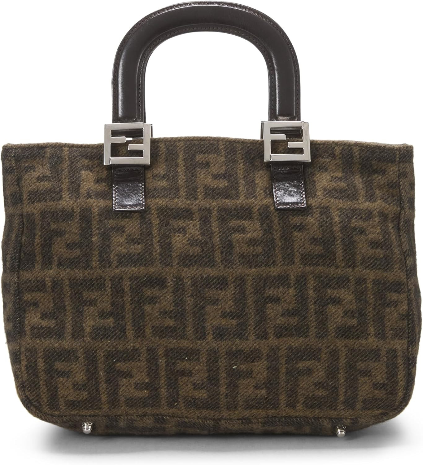 Pre-Loved Brown Zucca Wool Handbag, Brown | Amazon (US)