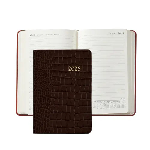 Graphic Image 2026 Leather Daily Journal in Brown at Nordstrom | Nordstrom