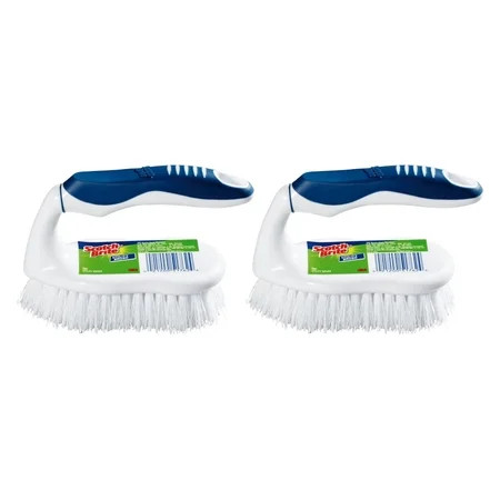3M 492 Scotch-Brite Utility Scrub Brush With Handle Deep Clean Heavy Duty Bristles Non Scratch, 2-Pa | Walmart (US)
