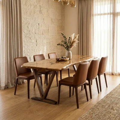 Live Edge Solid Wood Dining Table | Wayfair North America