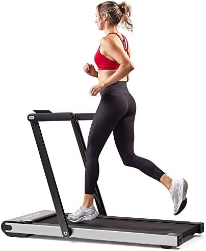 Sunny Health & Fitness Slim Foldable Treadmill Fully Assembled, 17.7" x 49" Non-Slip Running Surf... | Amazon (US)