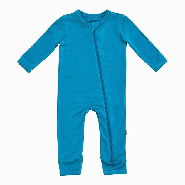 Zippered Romper in Lagoon | Kyte BABY