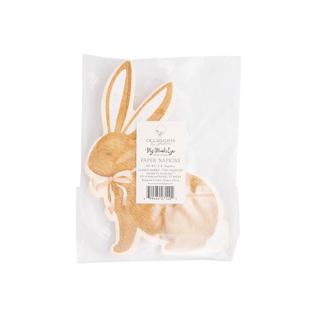 Occasions By Shakira - Rabbit Shaped Paper Dinner Napkin | My Mind's Eye