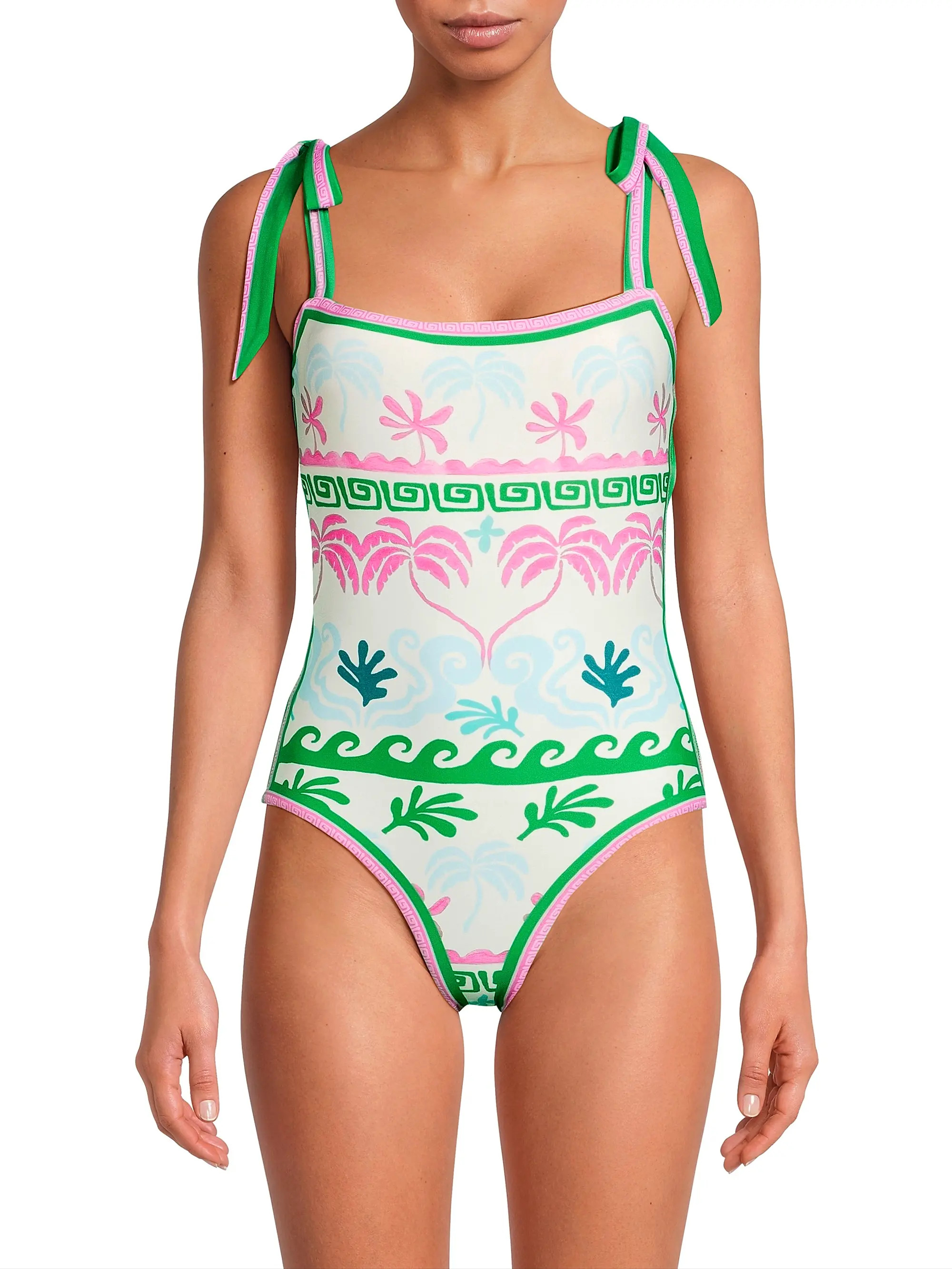 Shona Palm Tree One-Piece Swimsuit | Saks Fifth Avenue