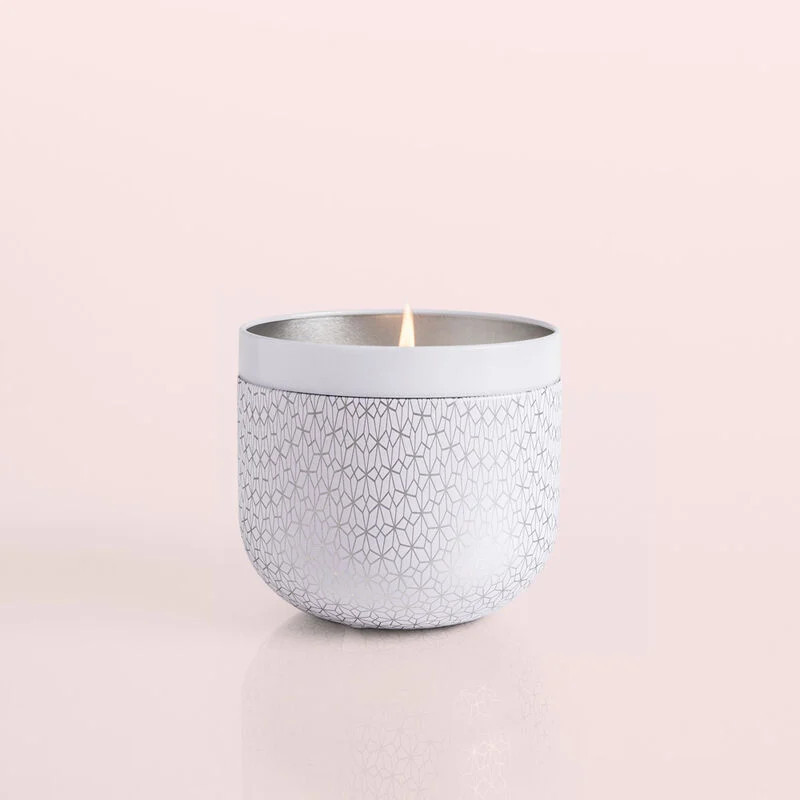 Volcano White Opal Gilded Tin Candle 12.5 oz | Capri Blue | Capri-Blue
