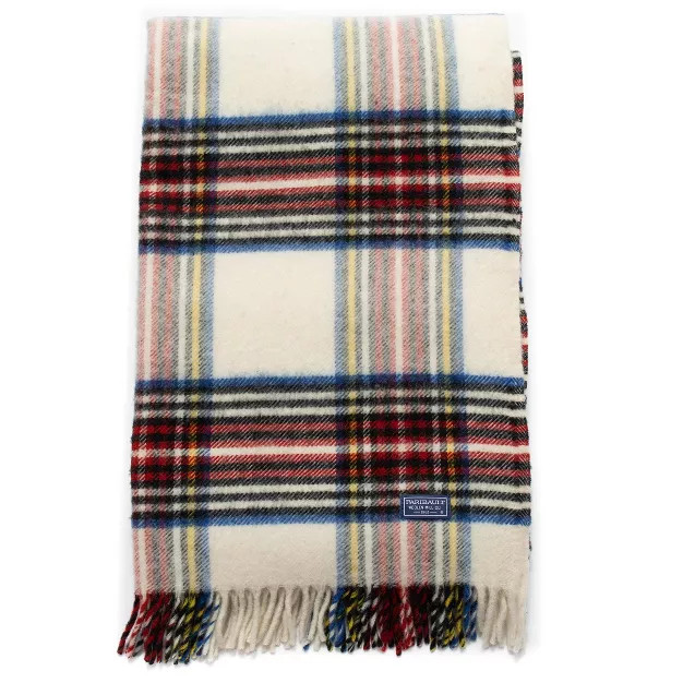 50"x72" Holiday Plaid Throw Blanket Natural - Faribault Woolen Mill | Target