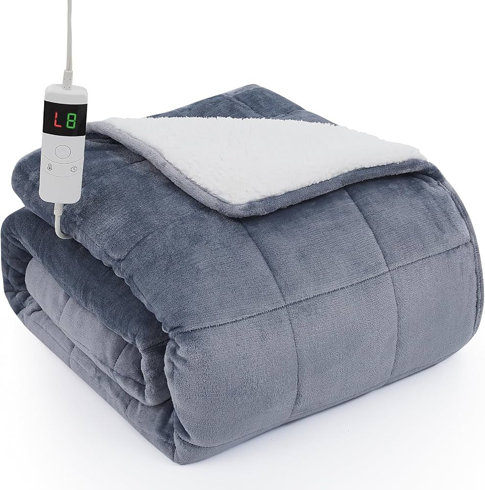 Homemate Heated Weighted Blanket - 50"x60" 10lbs Electric Blanket Fast Heating Heavy Throw Blanke... | Amazon (US)