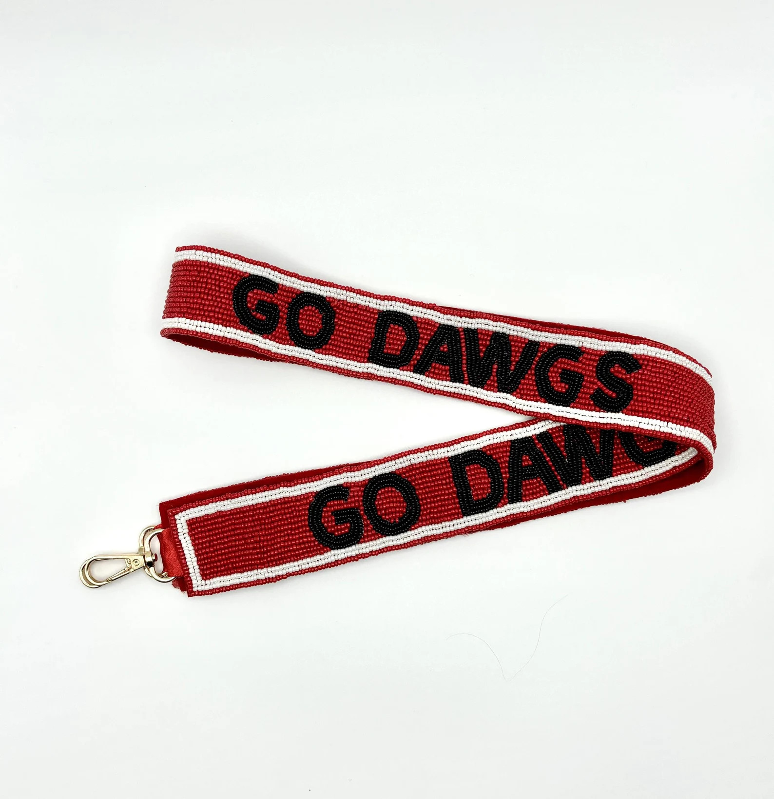 Beaded Game Day Purse Strap, Hand Beaded, Black and Red, Dawgs - Etsy | Etsy (US)