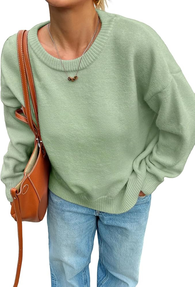 SOLY HUX Women's Oversized Sweater Long Sleeve Crewneck Cute Pullover Knit Tops Casual Trendy Fal... | Amazon (US)