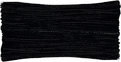 Black Pipe Cleaners Chenille Stems 100 Pieces for DIY Art Craft Decorations Creative (0.24 x 12 I... | Amazon (US)