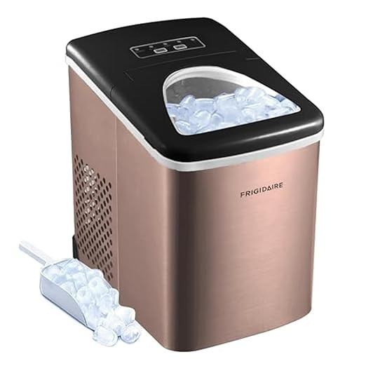 Frigidaire EFIC117-SSCOPPER-COM Stainless Steel Ice Maker, 26lb per Day, Copper Stainless | Amazon (US)