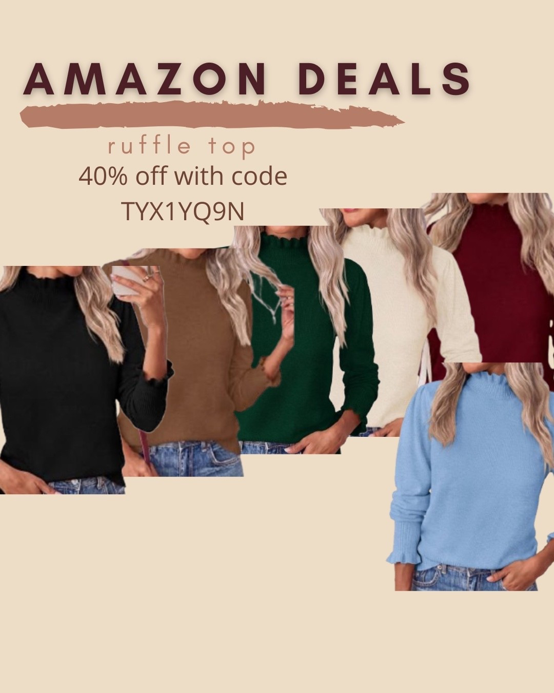 $14 ends 10/5

Amazon fashion
Amazon deals
Ruffle top
Cute top

#LTKSaleAlert