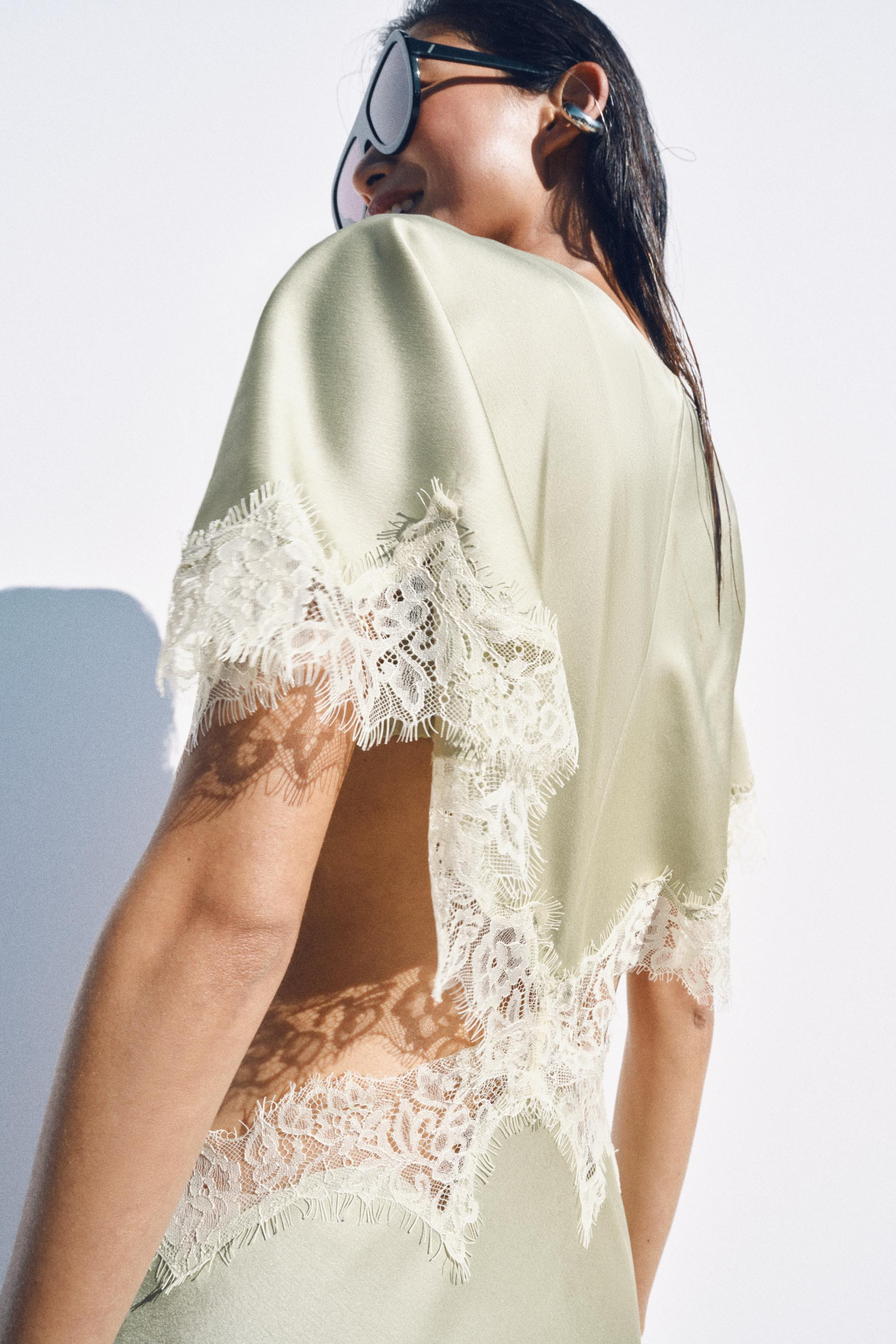 ZW COLLECTION CUT OUT LACE DRESS | Zara US