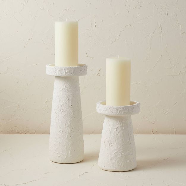 8" x 5" Terracotta Candle Holder Chalk White - Opalhouse™ designed with Jungalow™ | Target