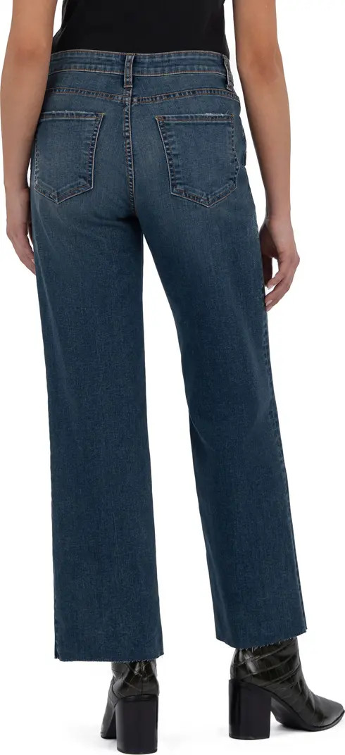 KUT from the Kloth High Waist Raw Hem Wide Leg Jeans | Nordstrom | Nordstrom