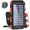 Solar Charger Solar Power Bank 20000mAh Waterproof Portable External Backup Outdoor Cell Phone Ba... | Amazon (US)