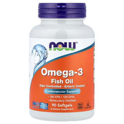 NOW Foods Omega-3 Fish Oil, 90 Softgels | Target