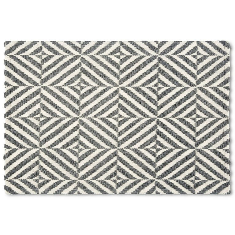 Mainstays Montana Woven Fabric Mat, 18"x27", Grey, Available in Multiple Colors | Walmart (US)