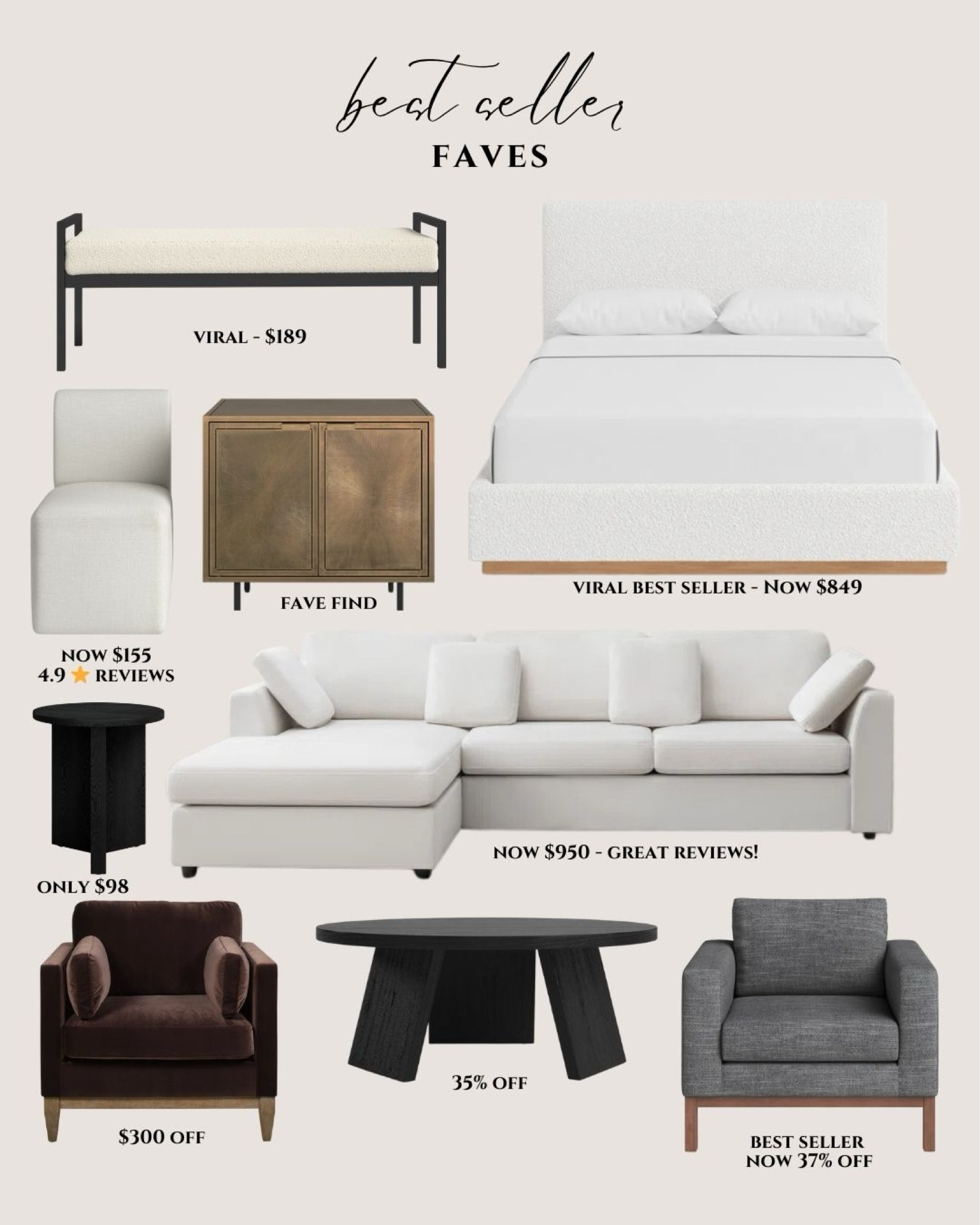 Best selling furniture @wayfair #wayfairpartner #Wayfair modern home furniture. White bed platform. Modern accent chair. Cloud couch sectional. 

#LTKSaleAlert #LTKHome