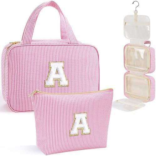 YOOLIFE Initial Hanging Toiletry Bag for Teen Girl - Christmas Gifts for 11 12 13 14 15 16 17 18 ... | Amazon (US)