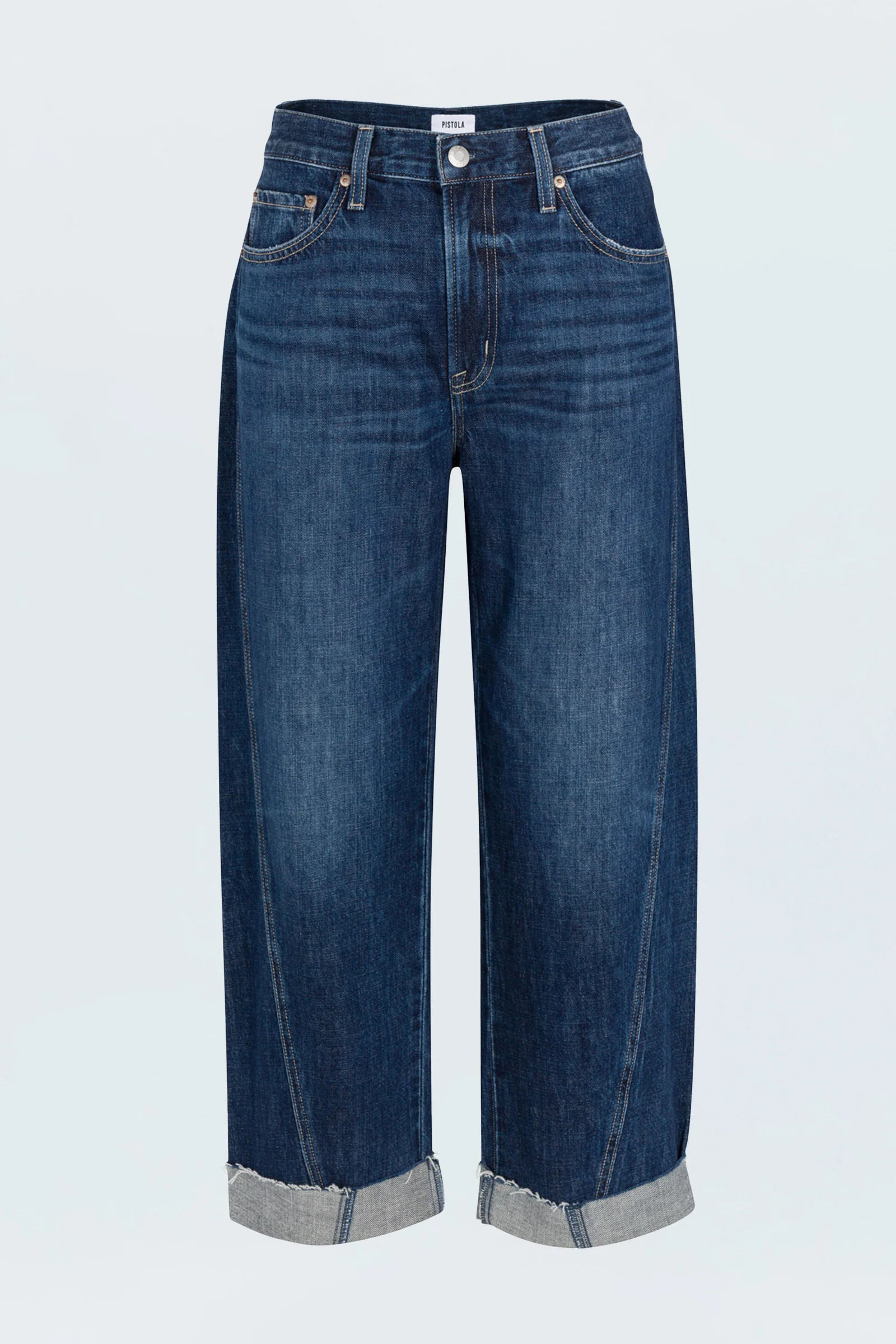Kacey Mid Rise Cuffed Straight Jean - Cultivate | Pistola Denim