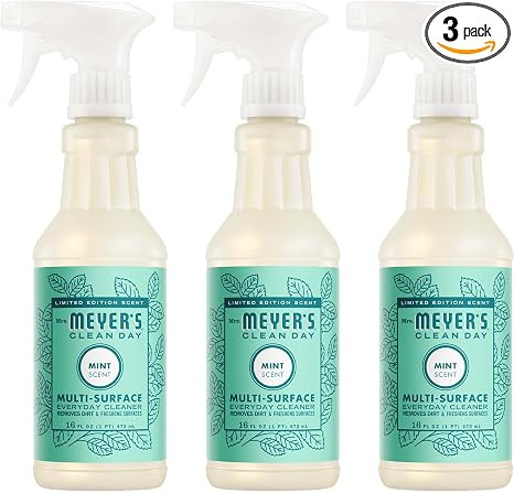 MRS. MEYER'S CLEAN DAY Multi-Surface Everyday Cleaner, Mint Scent, 16 Fl Oz Bottle - 3 Pack | Amazon (US)