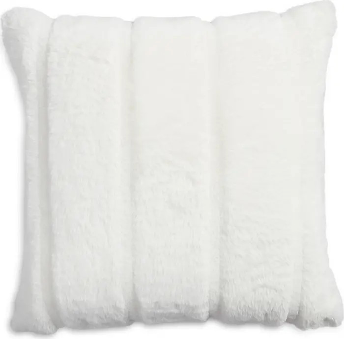 Nordstrom Jacquard Stripe Faux Fur Accent Pillow | Nordstrom | Nordstrom