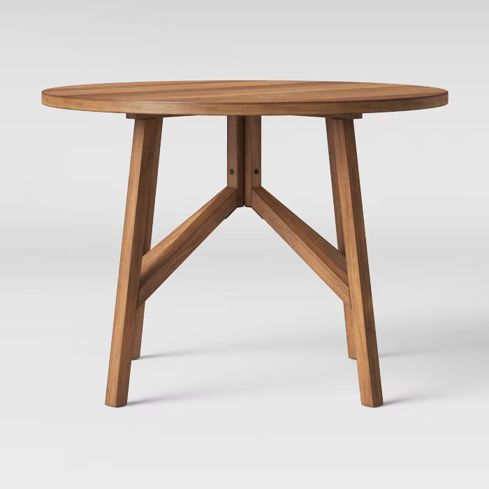 42" Clarksburg Cross Leg Wood Dining Table Round Brown - Threshold™ | Target