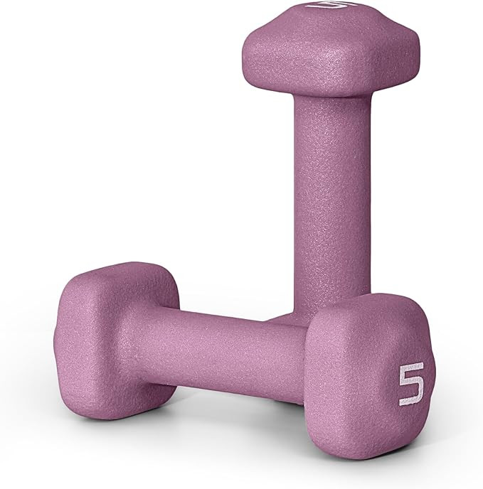 Tone Fitness Neoprene Dumbbell Weight Pairs with Anti-Roll Square Head | Multiple Options | Amazon (US)