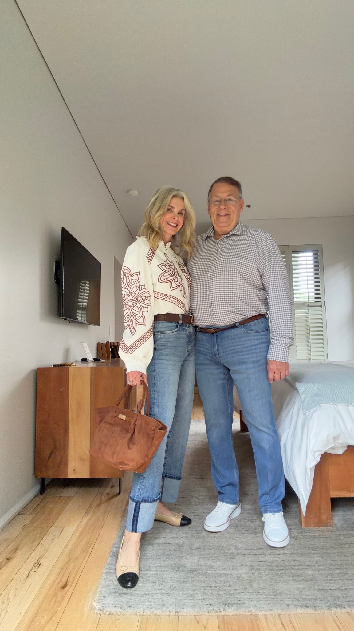 Today’s look in Sonoma 

Size S top and 27/4 jeans
Pete is in size XL shirt 

#LTKMens #LTKTravel #LTKStyleTip