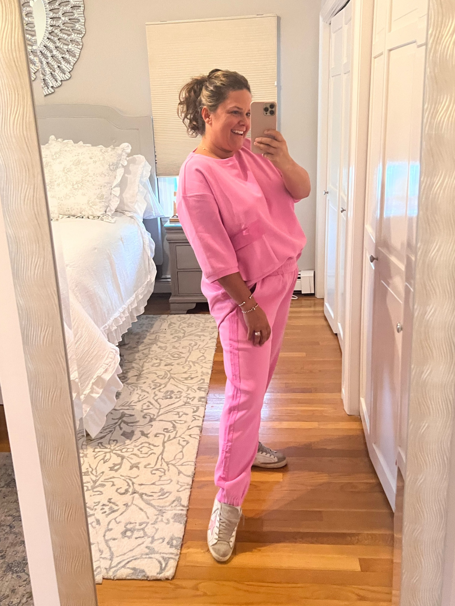 Two piece set. Pink set, jumpsuit. Matching set 