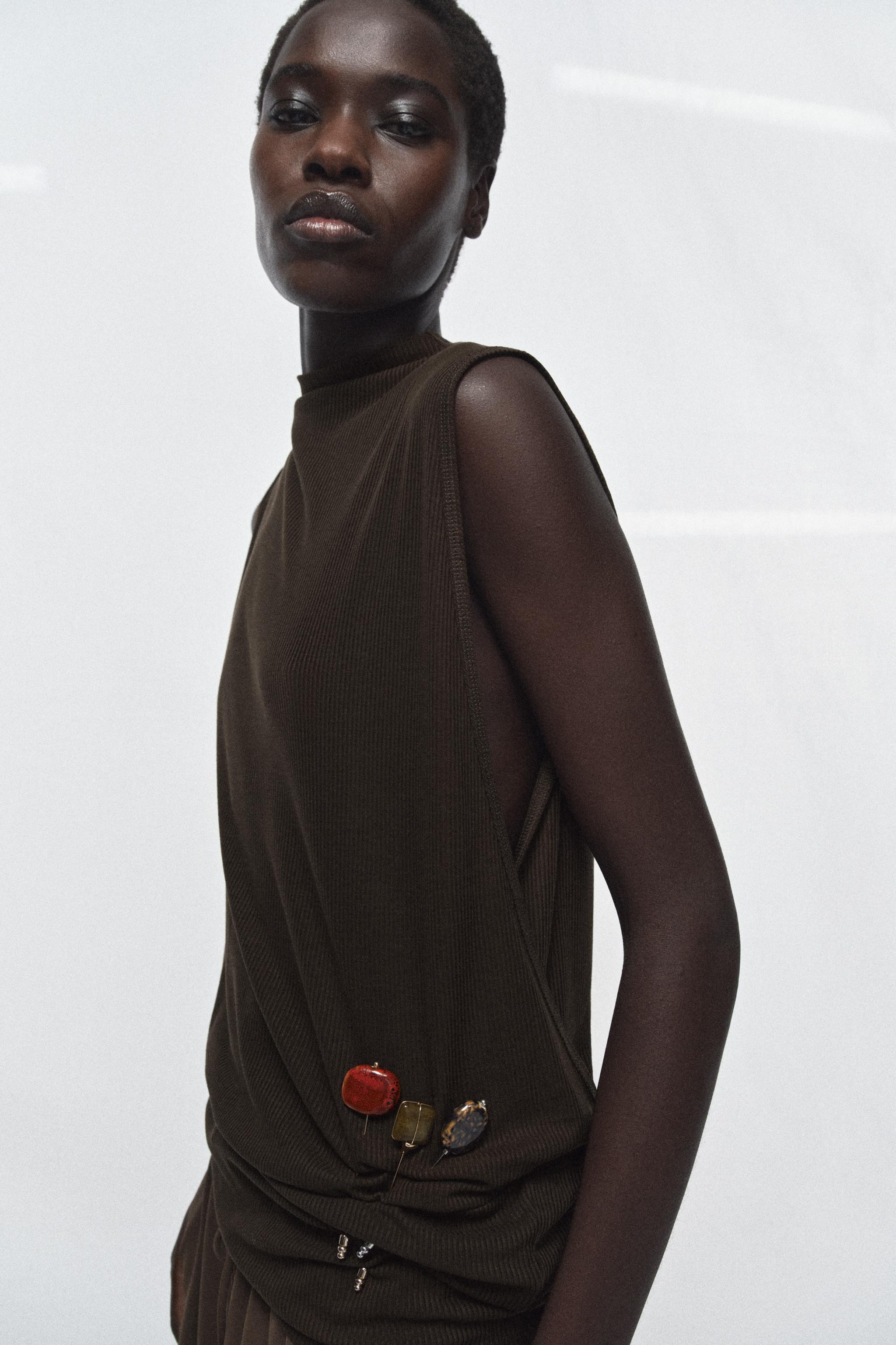 3-PACK OF PIN BROOCHES WITH STONES | Zara US