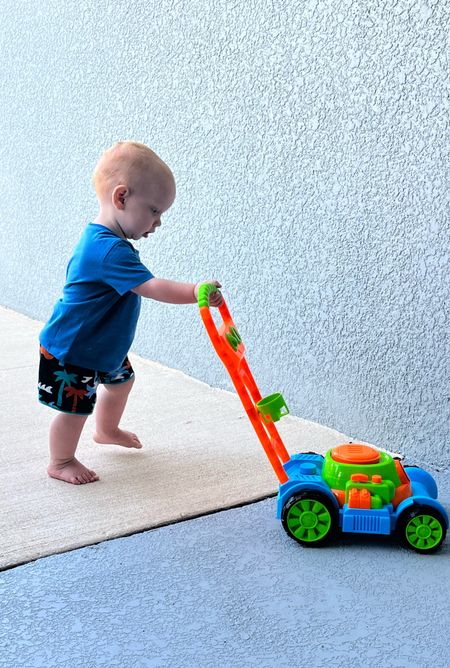 Wy loves this mower! Even without the bubbles! Two colors & on sale 

#LTKsalealert #LTKbaby #LTKkids