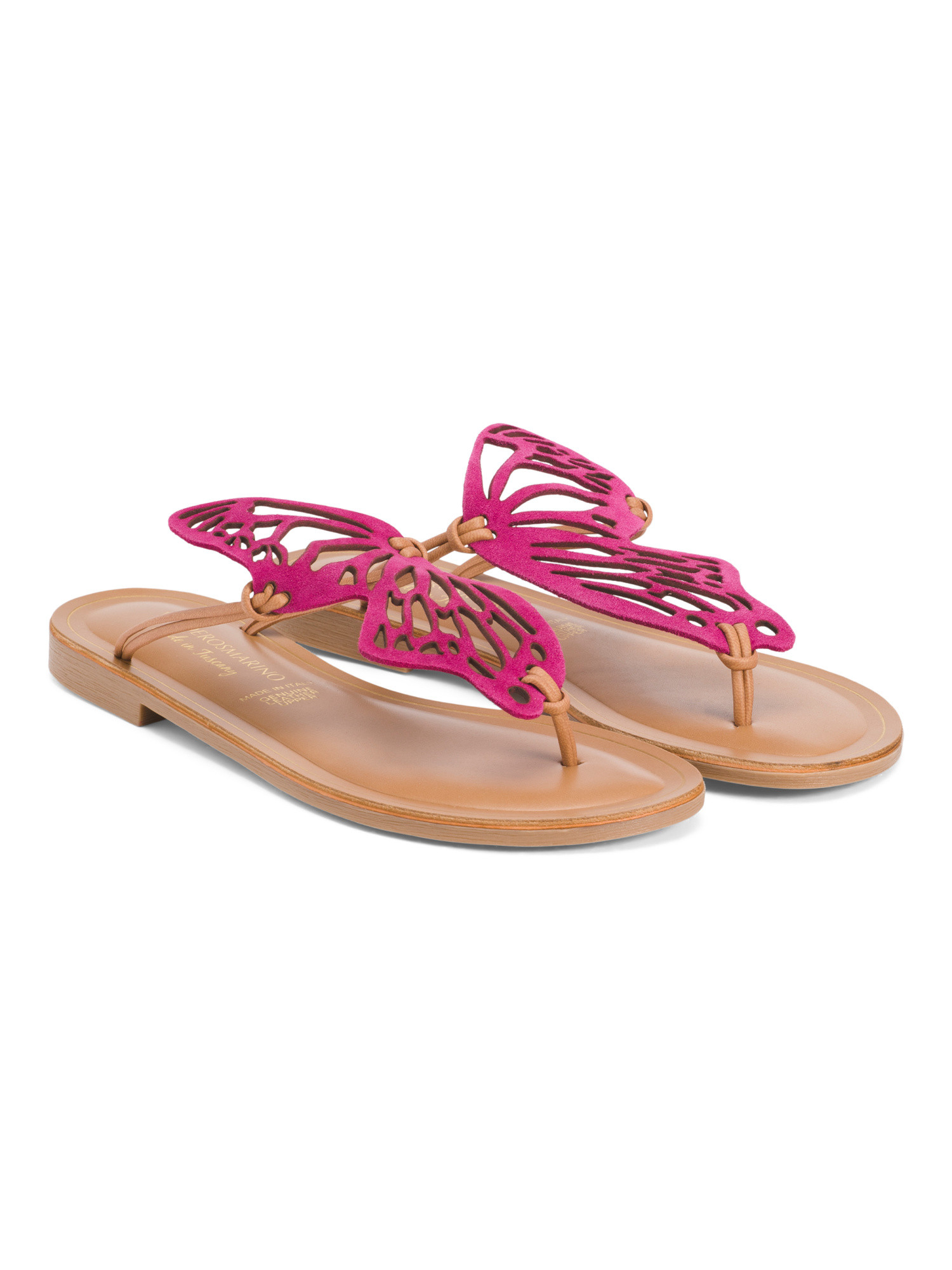Made In Italy Leather Butterfly Sandals | TJ Maxx