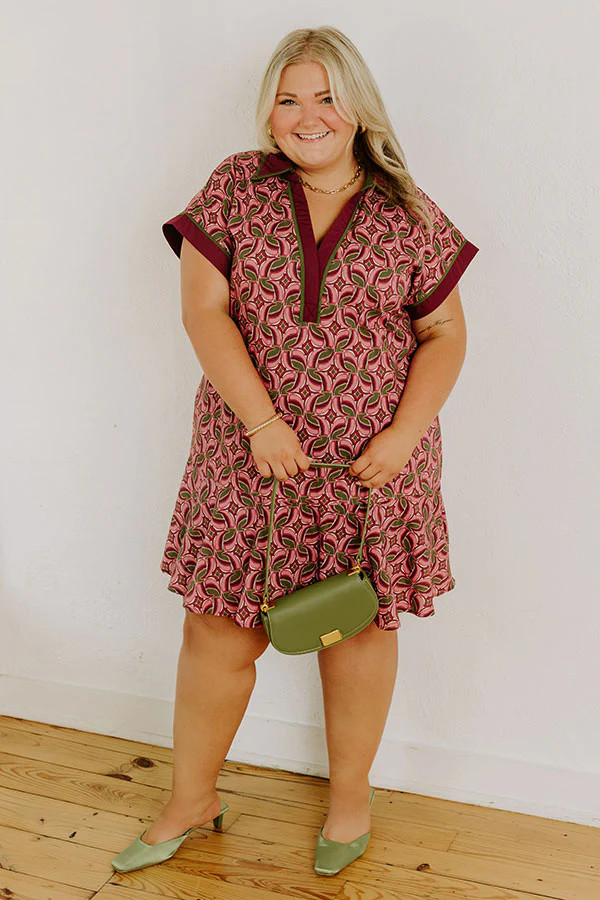 Cider Dreams Mini Dress in Sangria Curves | Impressions Online Boutique