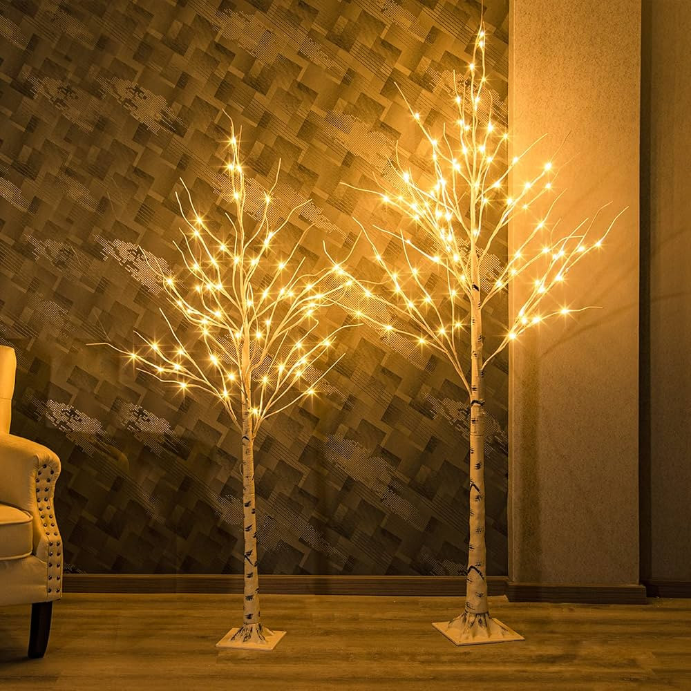 Vanthylit Prelit Birch Tree Light, White Christmas Tree for Home Party Wedding Holiday Christmas ... | Amazon (US)