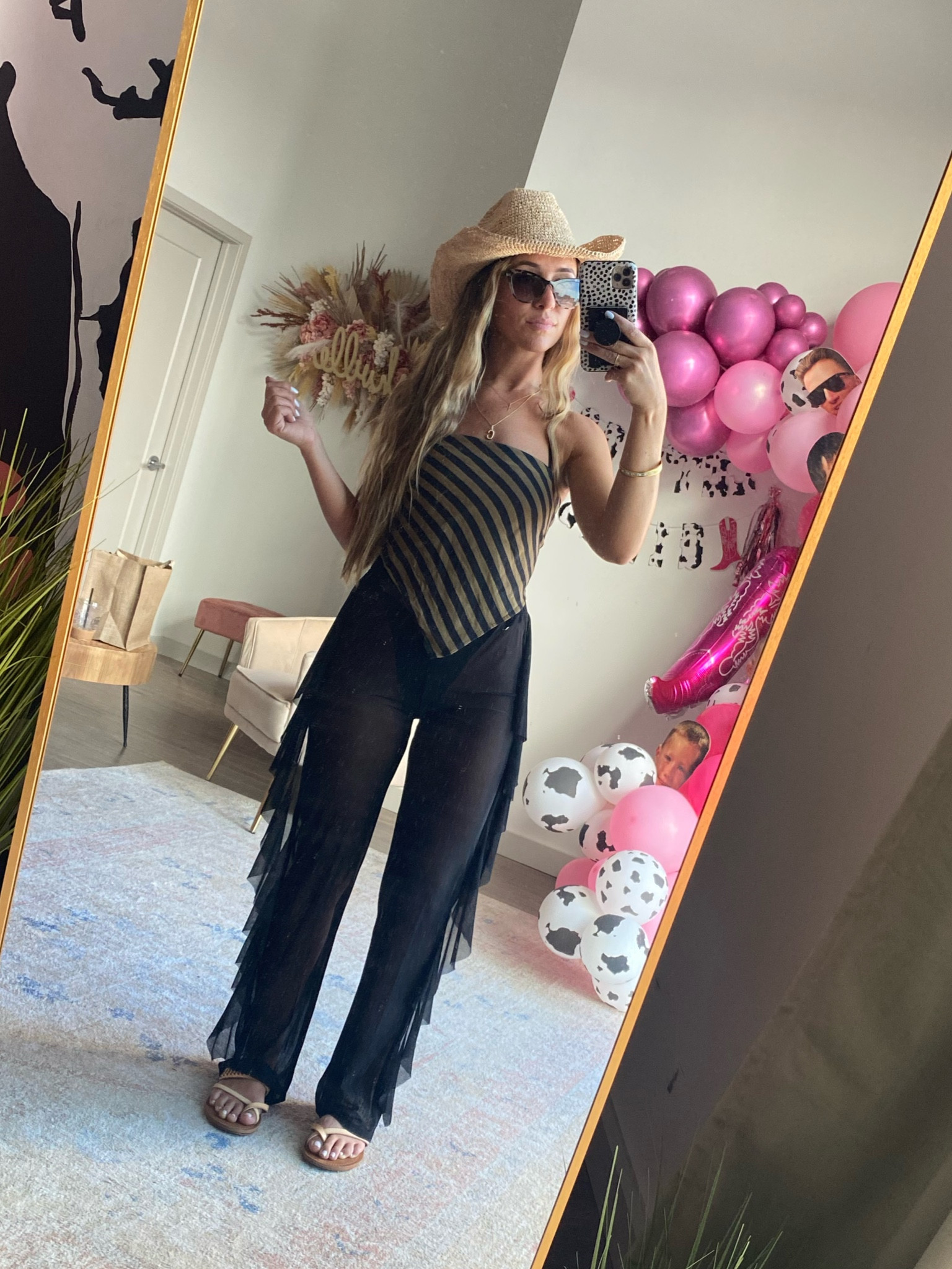 Pool party outfit 

Cowboy hat, summer, country inspired, scarf top, swim cover-up

#LTKSeasonal